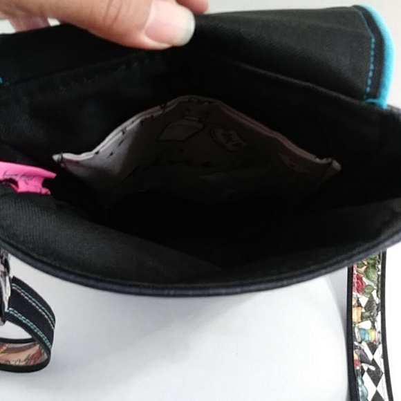 Alice In Wonderland Colorful Patterned Crossbody Bag *EUC* - Picture 8 of 9